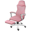 Cadeira Gamer Rocket Branca Com Rosa - Cgr10brs